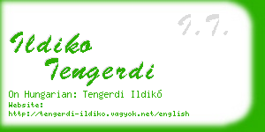 ildiko tengerdi business card