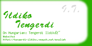 ildiko tengerdi business card